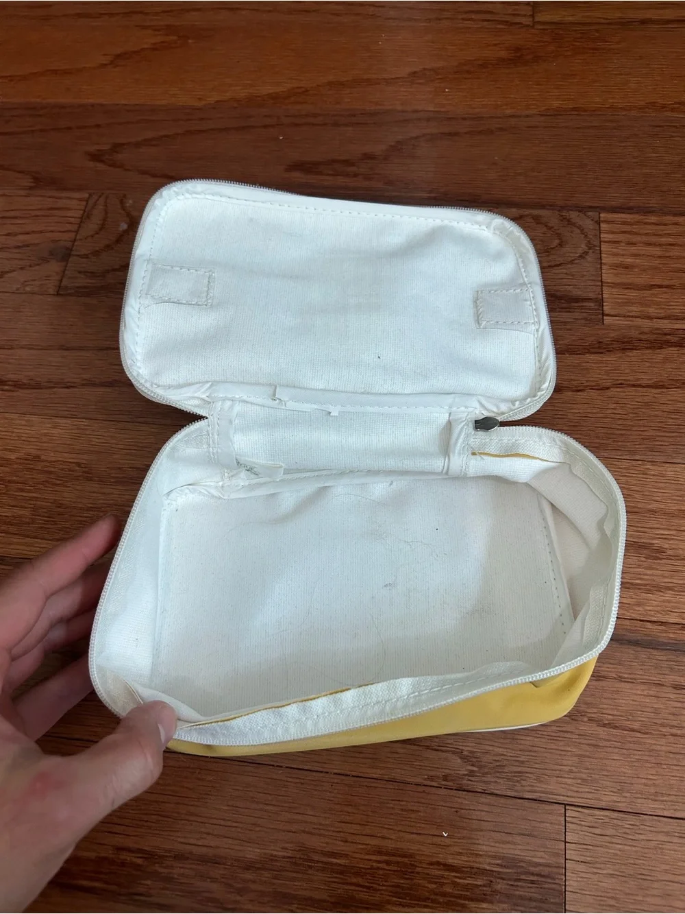Clinique Yellow Cosmetic Makeup Travel Bag Toiletry Organizer Zip Case
